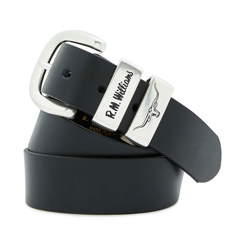 RM Williams Drover Anniversary Belt Black