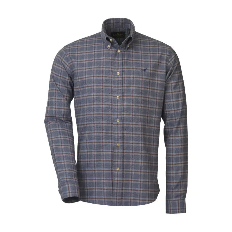 Laksen Helmsley Cotton/Wool Shirt Blue