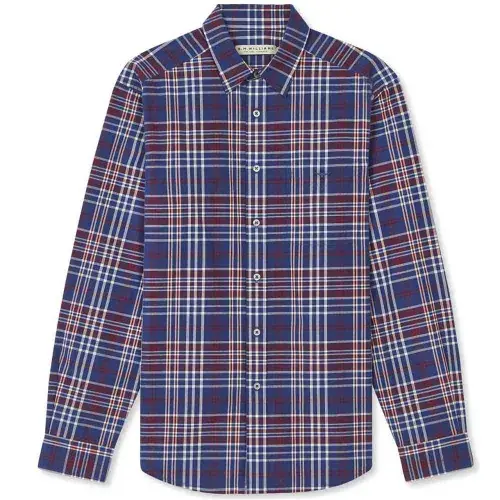 RM Williams Collins Shirt Red/White/ Blue