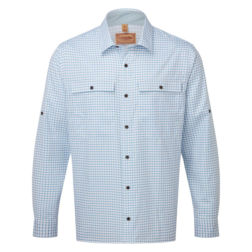 Schoffel Findhorn Tech Fishing Shirt Mykonos Blue