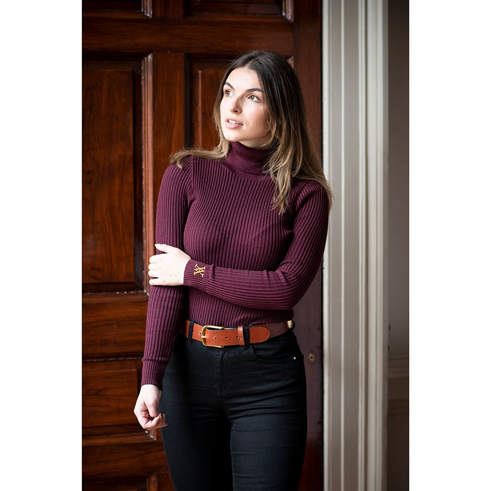 Vantage Atelier Elizabeth Rollneck Maroon