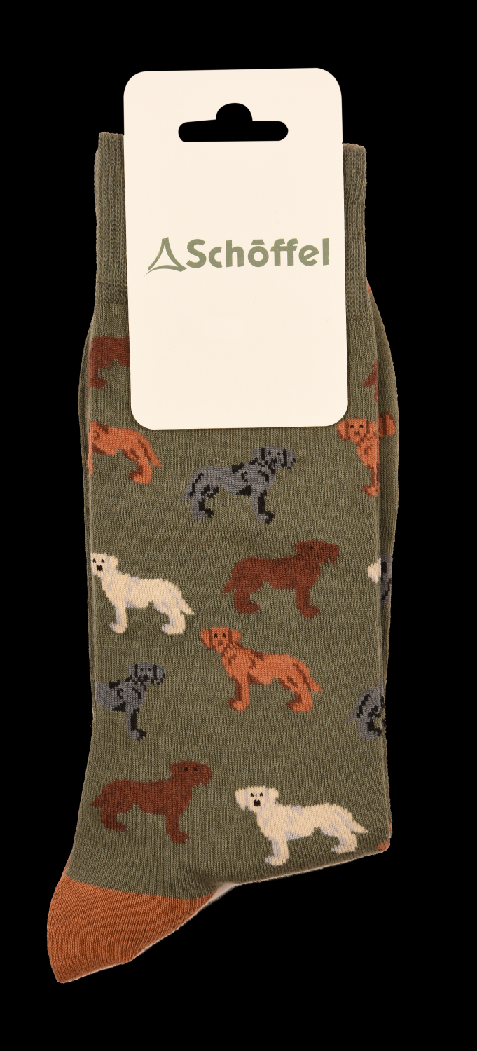 Schoffel Mens Single Sock Olive Labrador