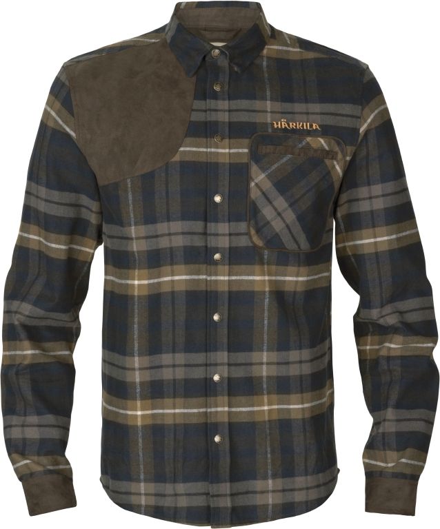 Harkila Jarne Shooting  L/S Shirt Dark Olive