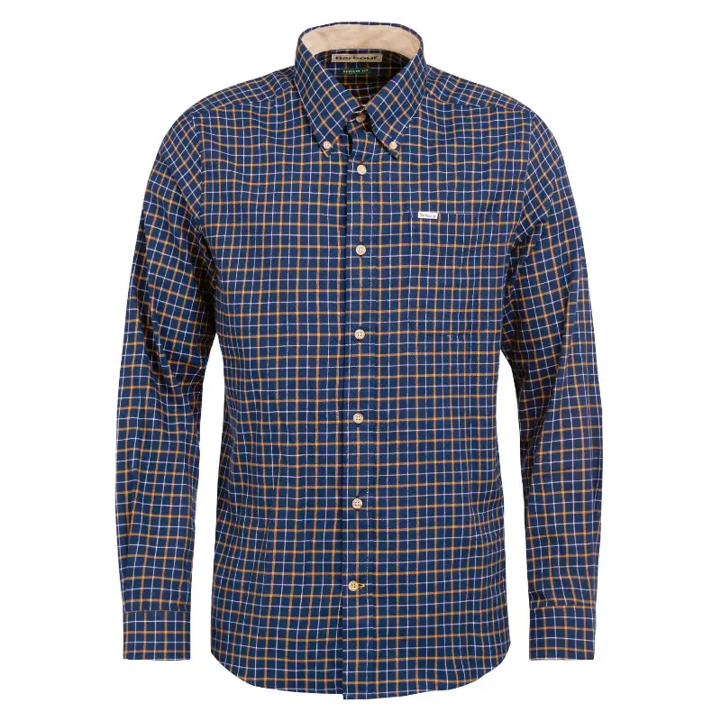 Barbour Bank Tattersall Regular Shirt Navy