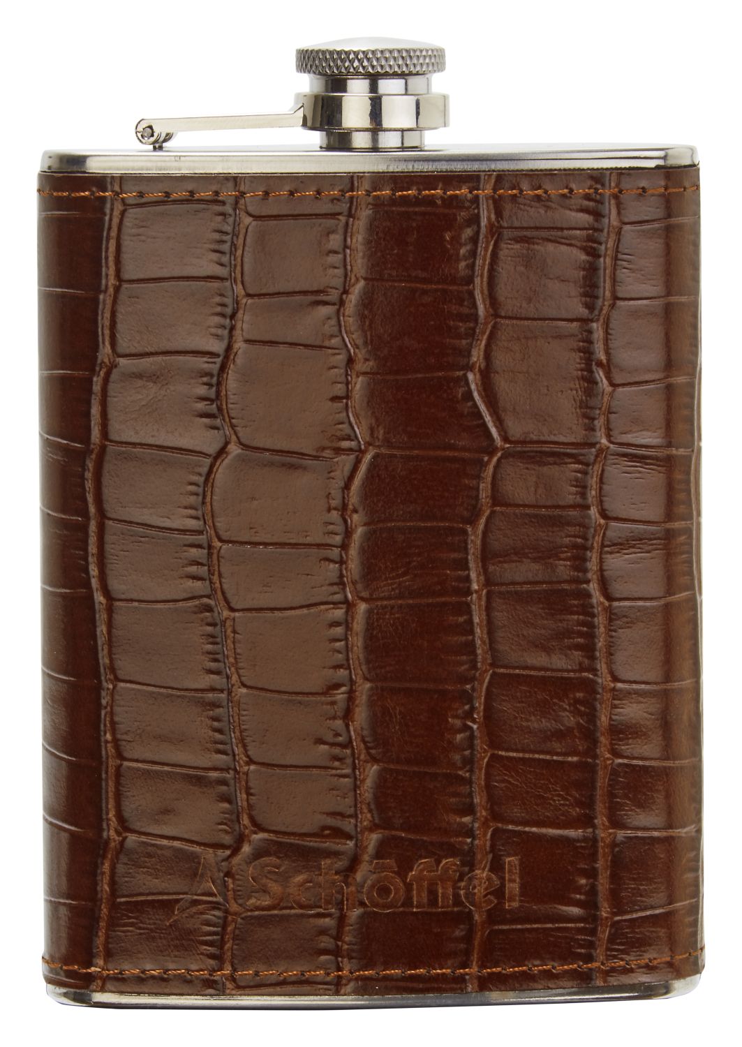 Schoffel Hip Flask Dark Brown