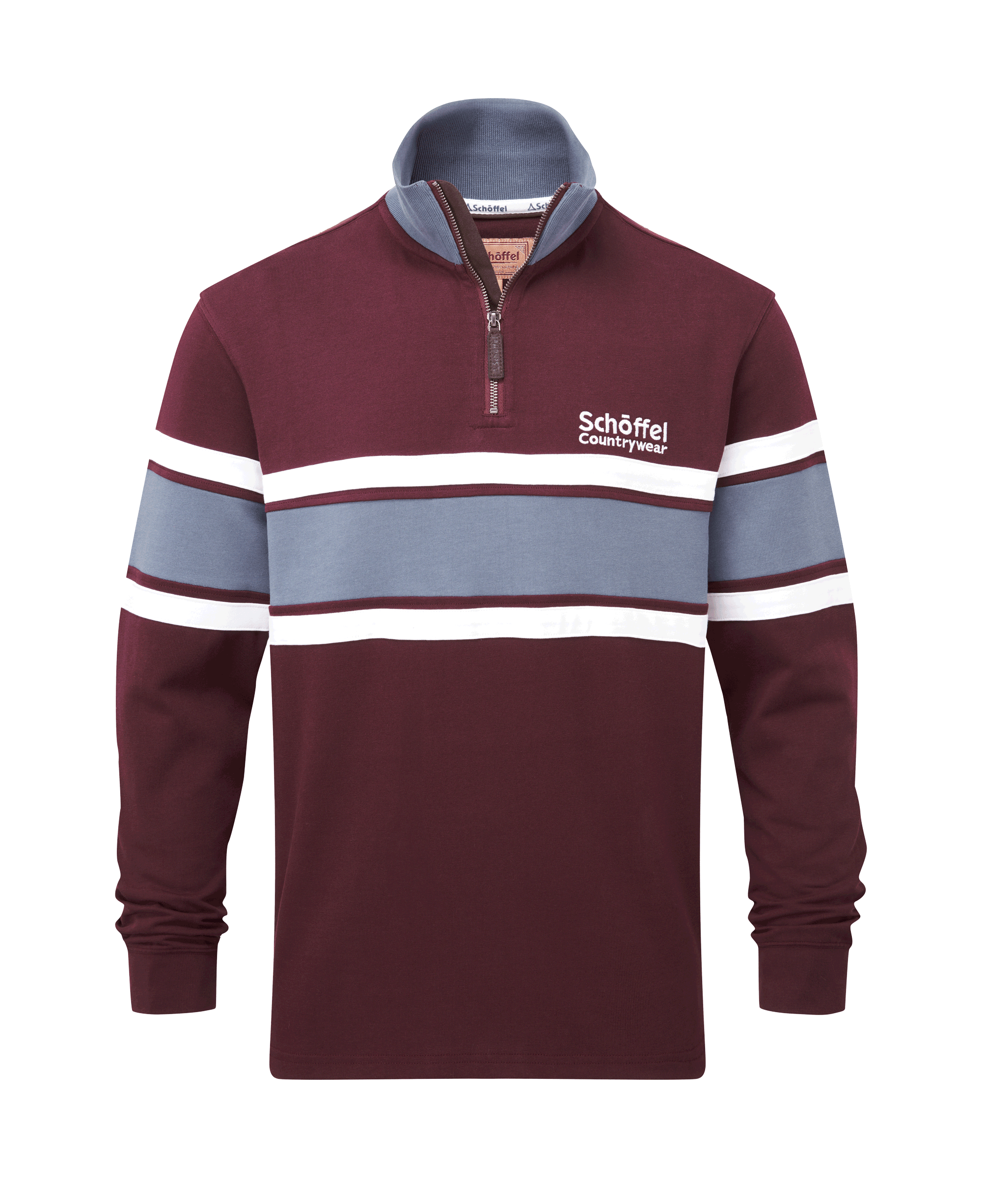 Schoffel Exmouth Heritage 1/4 Zip Wine