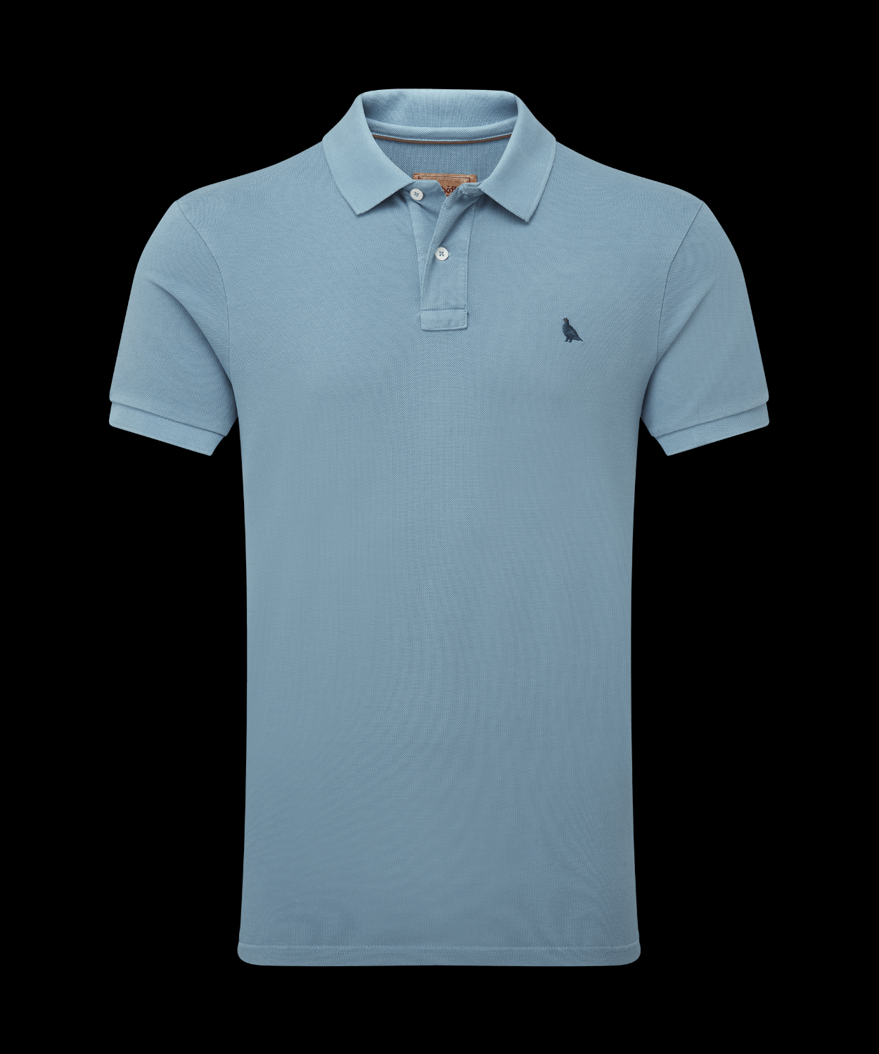 Schoffel St Ives Garment Dyed Polo Shirt Dark Pigeon Blue