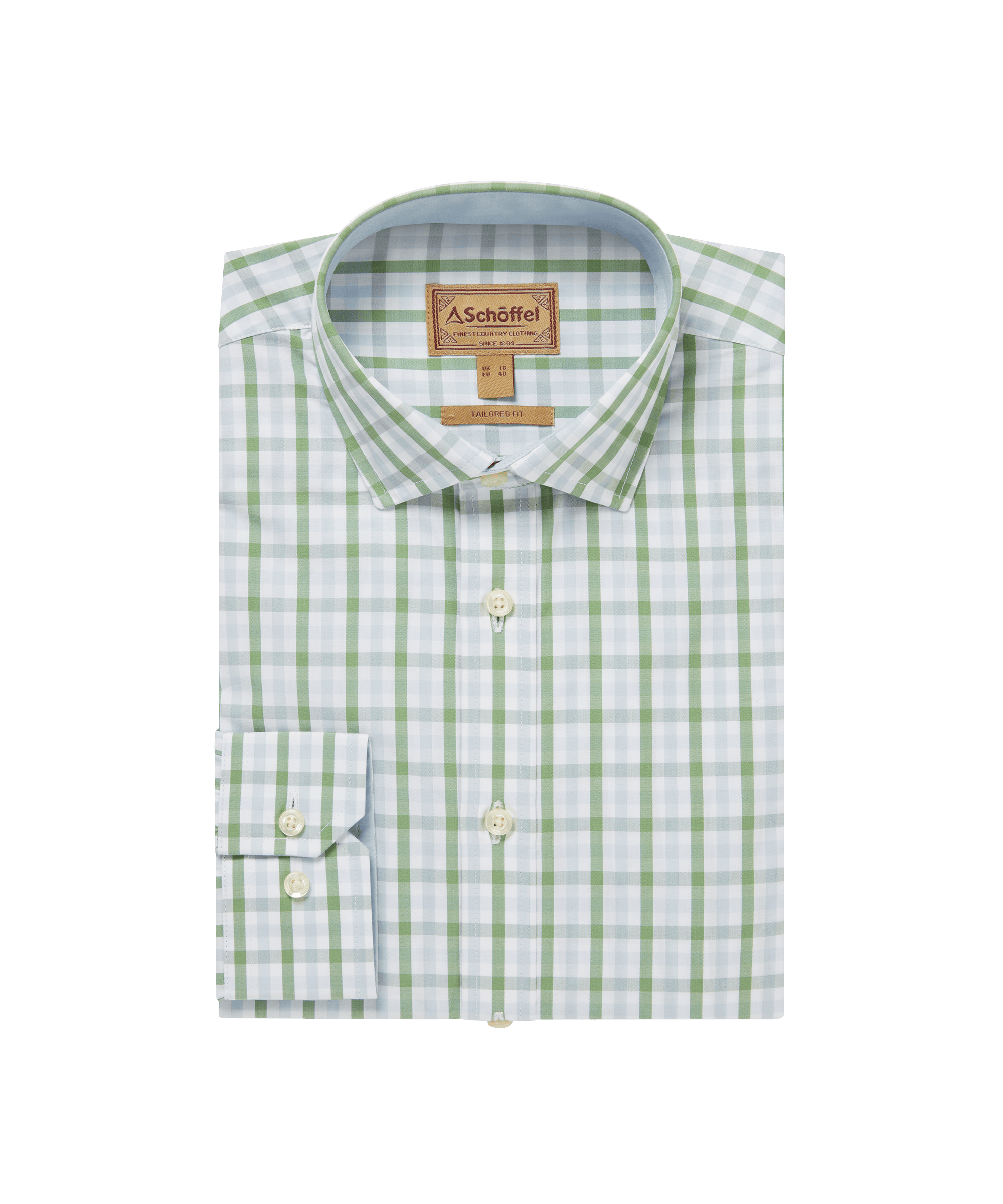 Schoffel Hebden Tailored Shirt Green/Blue