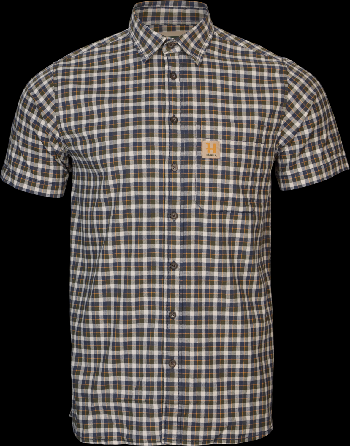 Harkila Fjell S/S Naval Blue Check Shirt