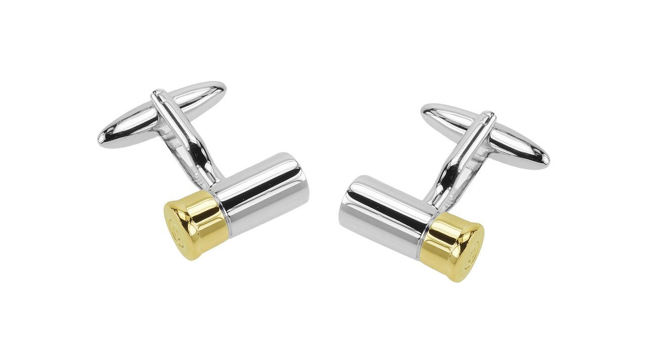 Bisley Cartrdige Cufflink Gold & Silver Effect