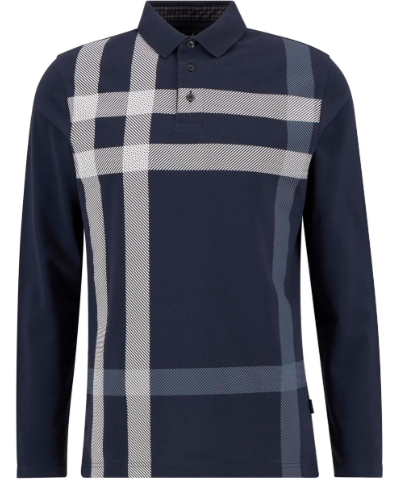Barbour Blaine Long Sleeve Polo Navy