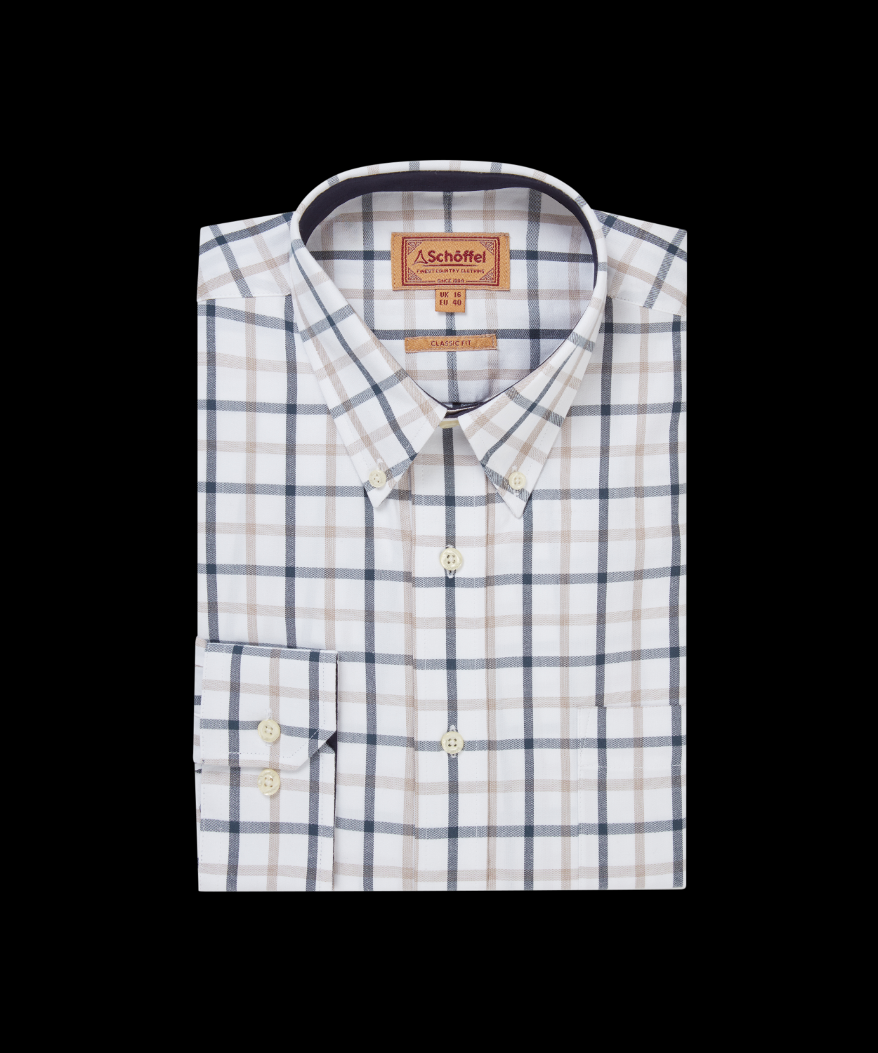 Schoffel Brancaster Classic Shirt – Oxford Navy Check