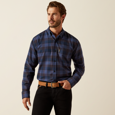 Ariat Simmental Long Sleeve Shirt Navy Plaid