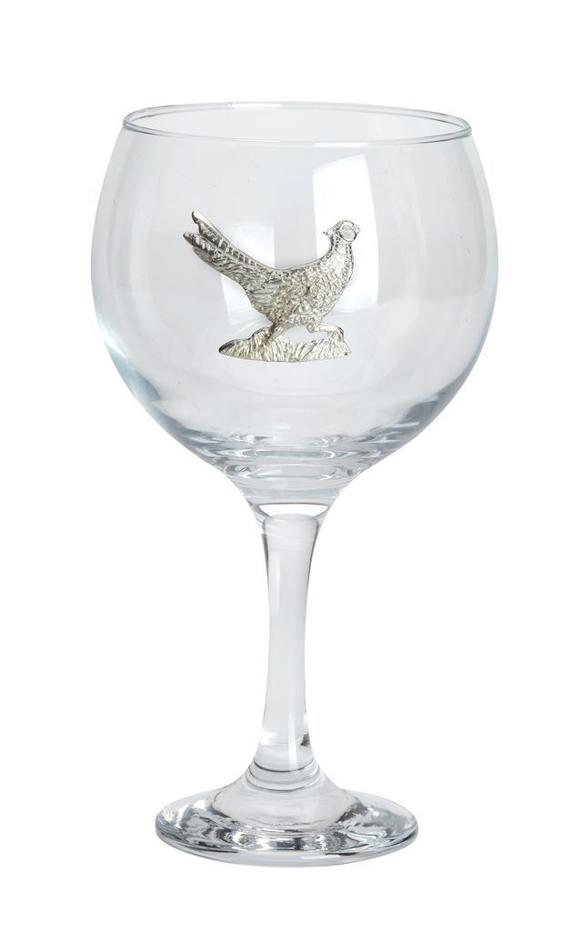 Bisley Gin Glass Running Pheasant