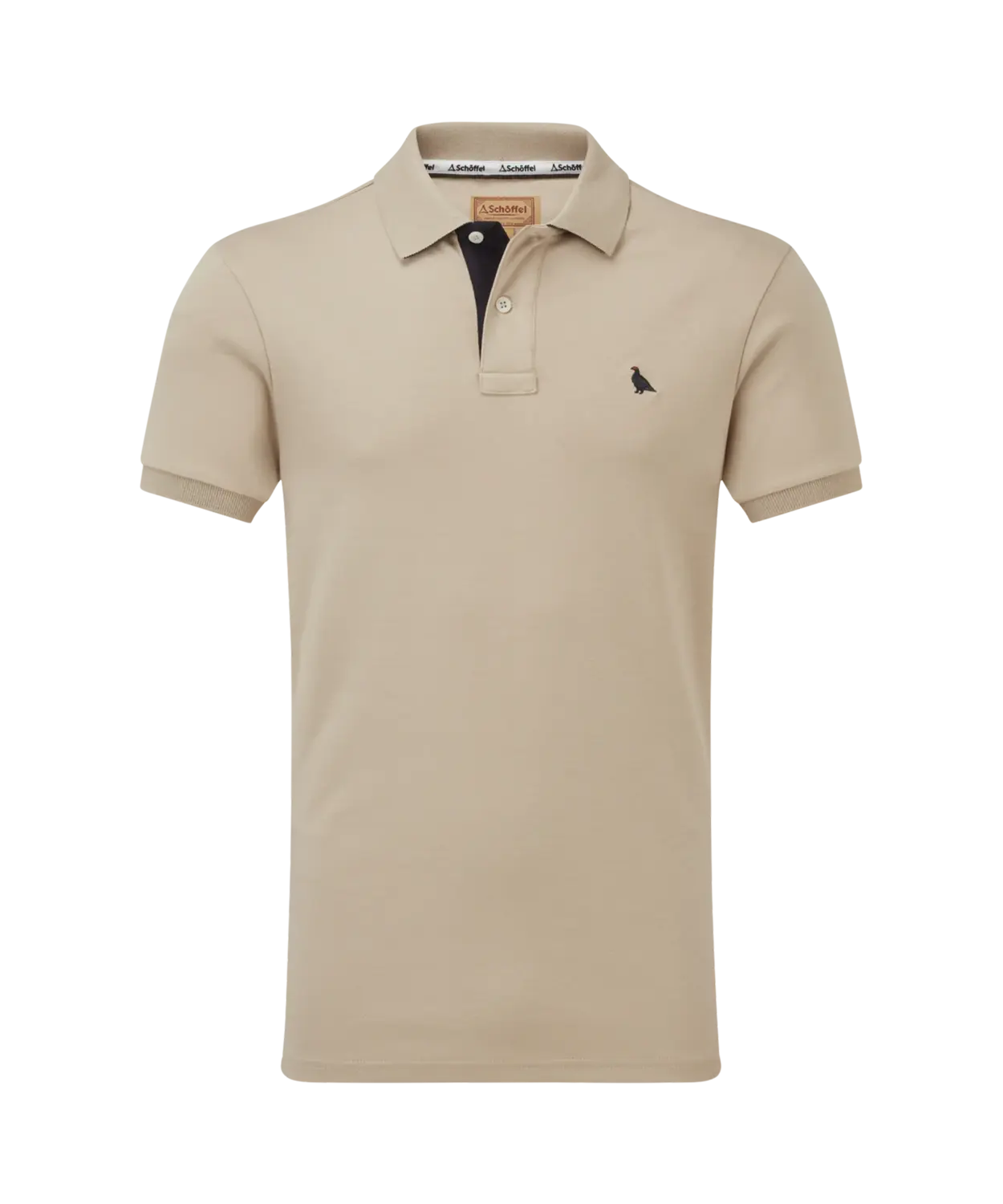 Schoffel St Ives Jersey Polo Shirt Cobblestone