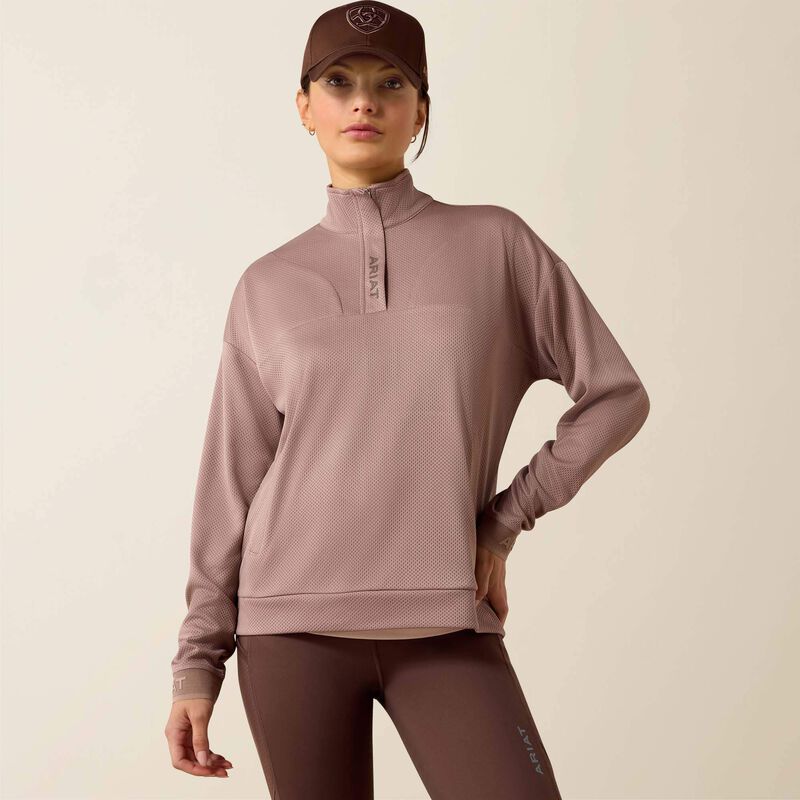 Ariat Womens Breathe 1/2 Zip Pullover Antler