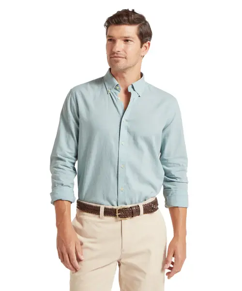 Schoffel Walsingham Linen Shirt Surf Blue