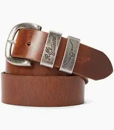 RM Williams Drover Belt Caramel Silver Buckle