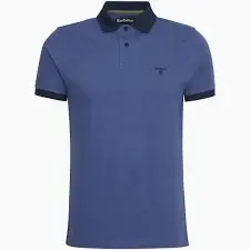 Barbour Lynmouth Tipped Tailored Fit Polo Shirt Oceana