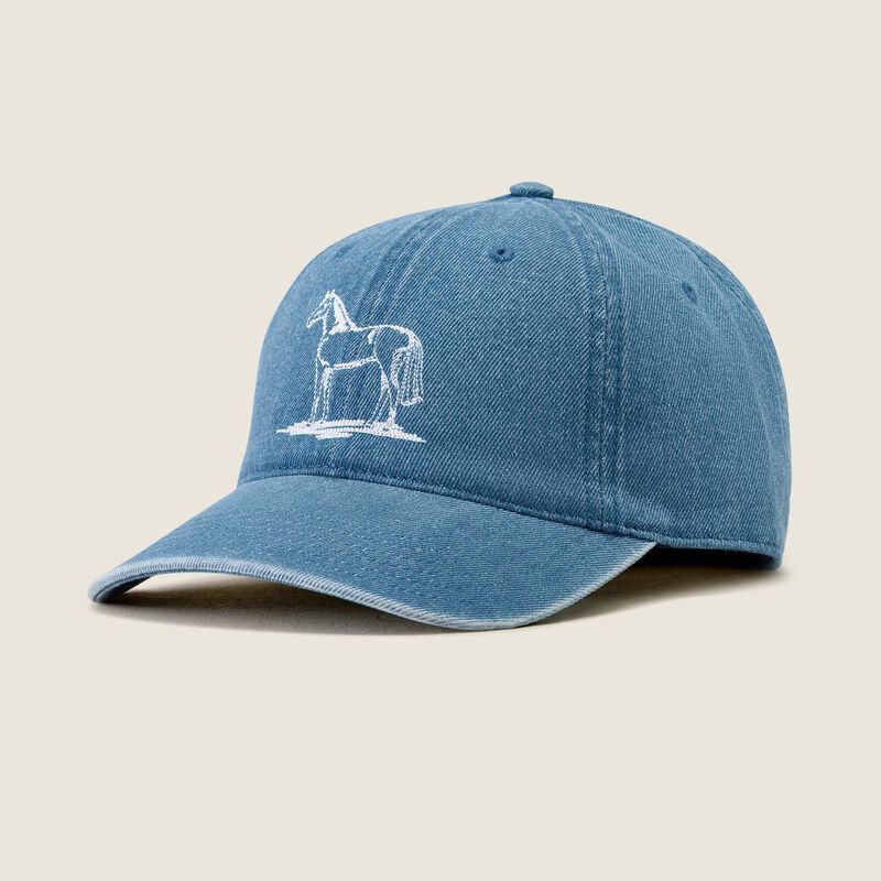 Ariat ADT Coutry Cap- Light Denim Horse Motif