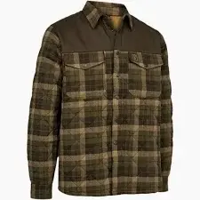Deerhunter Elbert Padded Shirt Jacket Brown Check