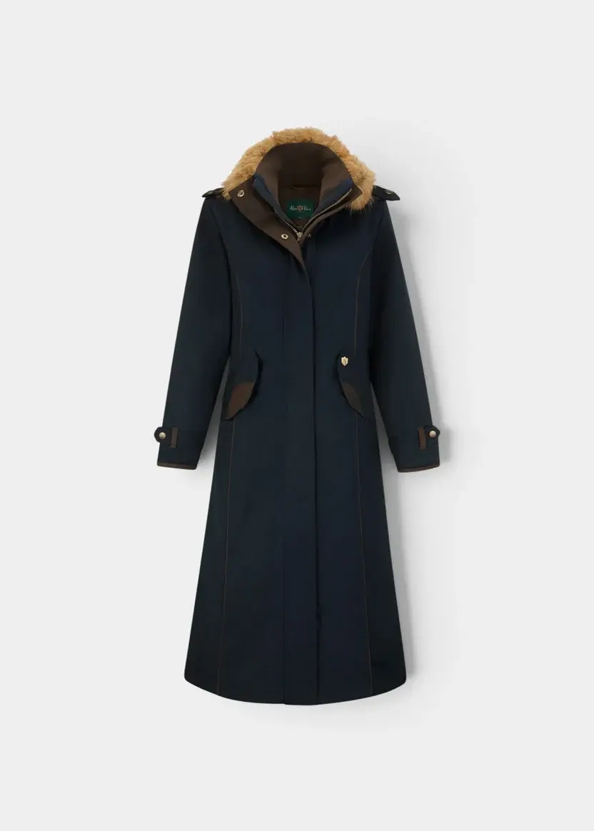 Alan Paine Dunswell Ladies Long Coat Dark Navy