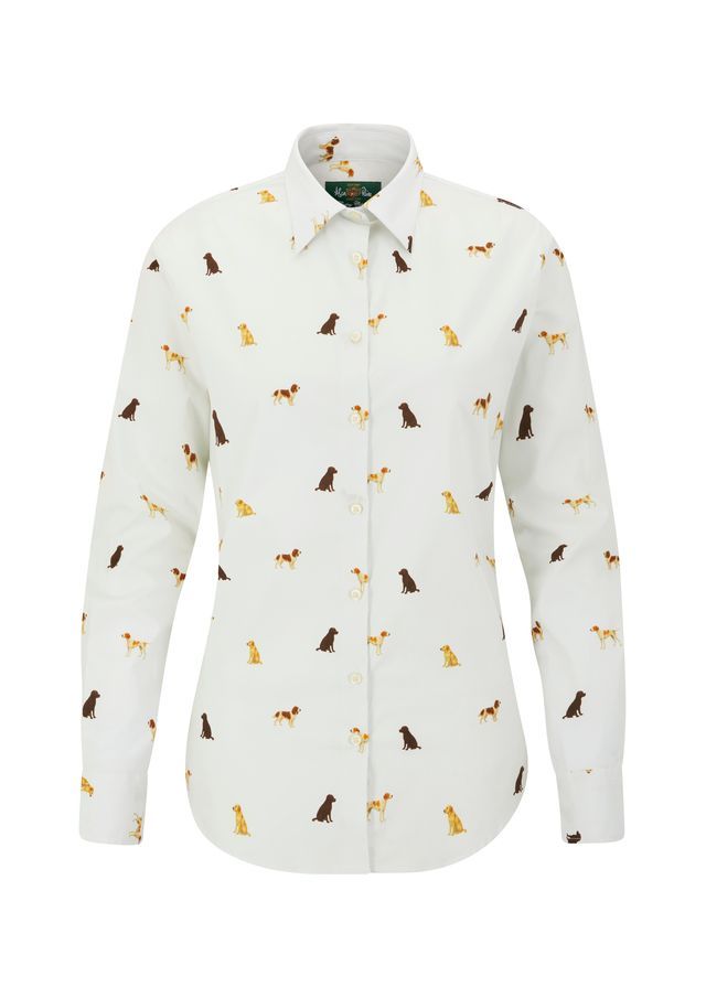 Alan Paine Lawen Printed Shirt Gun Dog Print